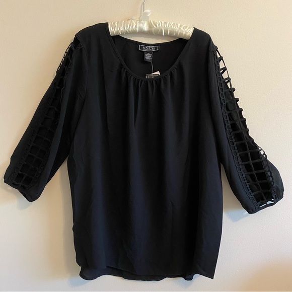 NYCC Tops Nwt Nycc 2x Blouse With Cutout Sleeves Poshmark